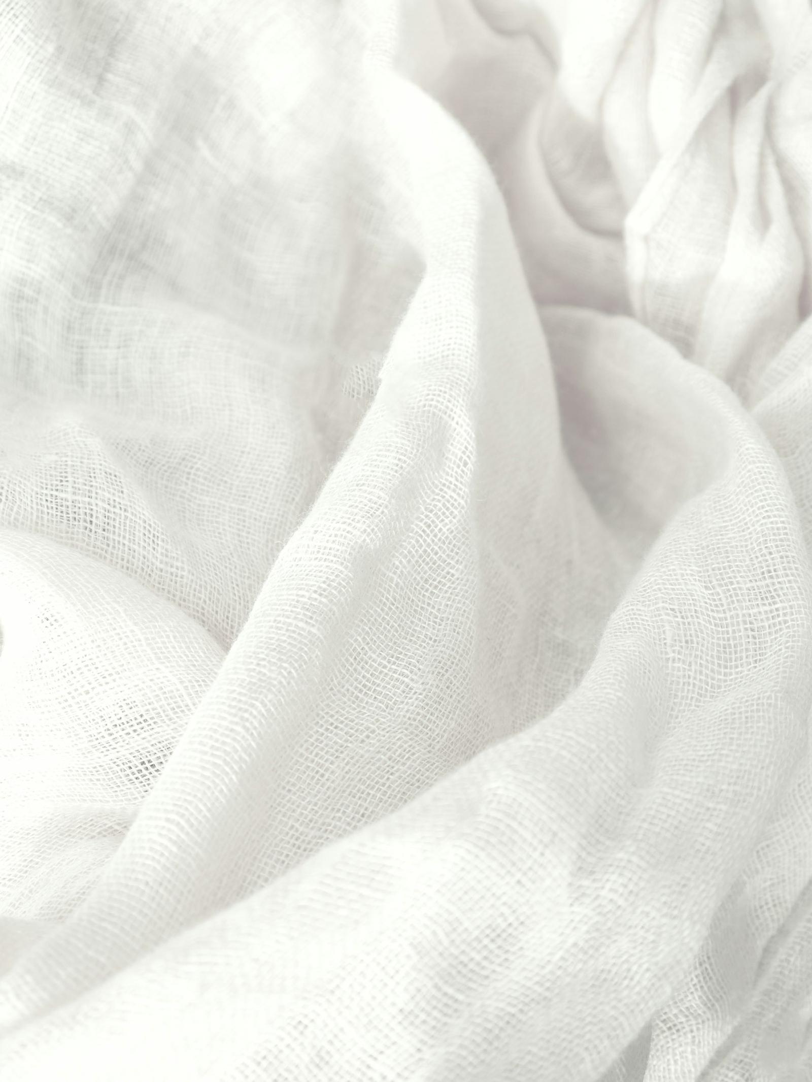 Macro texture of white cotton